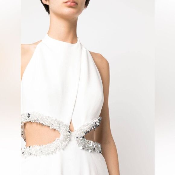 NWT Jonathan SIMKHAI Cut-Out Detailing Long Dress White Wedding Maxi Size 6 - Picture 3 of 16